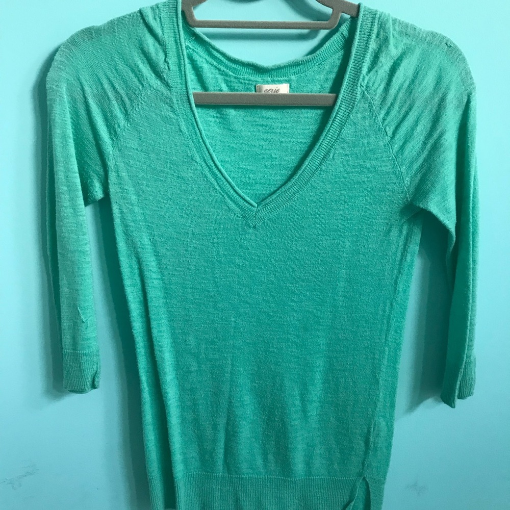 teal sweater/blouse